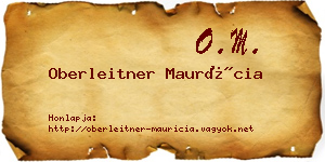 Oberleitner Maurícia névjegykártya